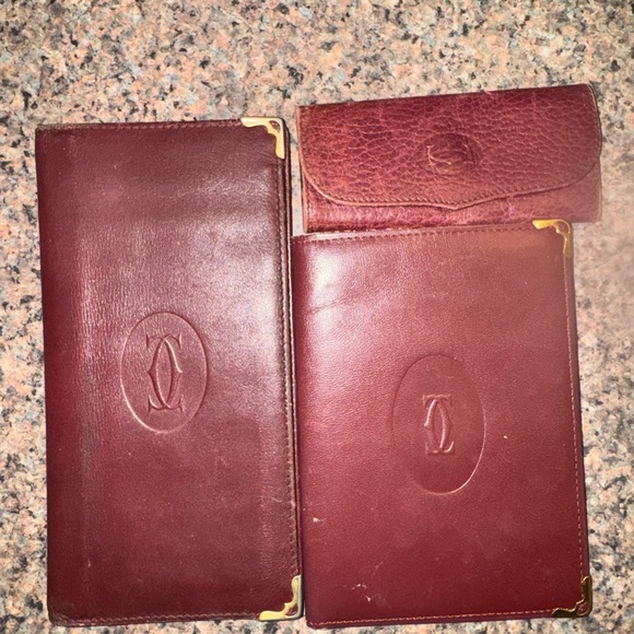 Cartier Red Leather Wallet trio EUC (you get all 3) - Picture 5 of 5